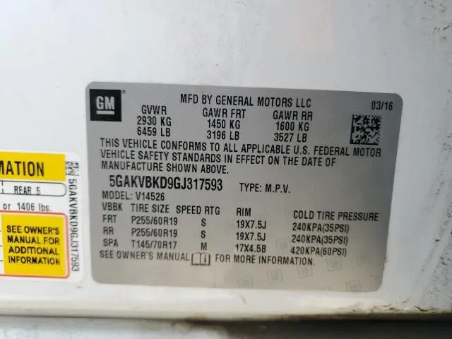 2016 BUICK ENCLAVE   