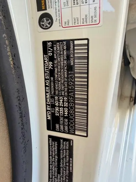 2015 MERCEDES-BENZ S 550  