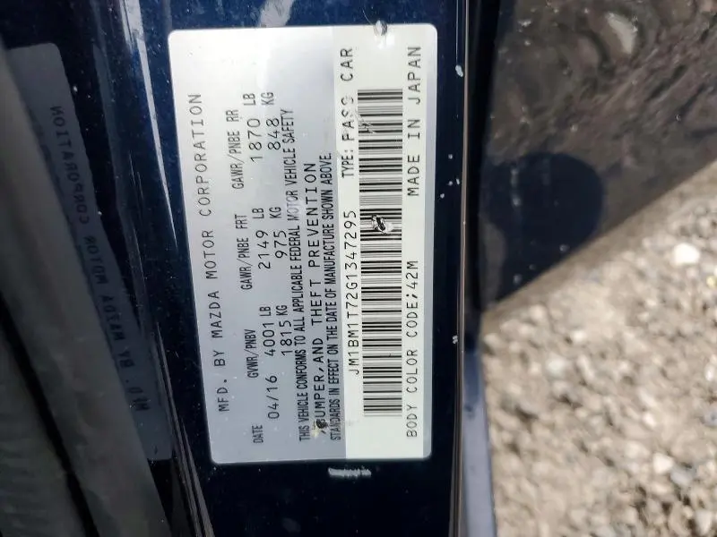 2016 MAZDA 3 SPORT  