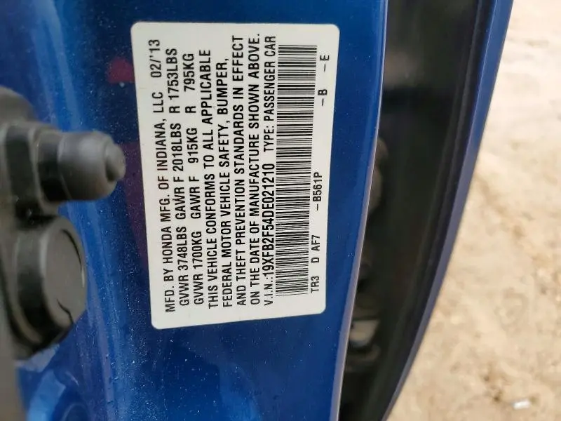 2013 HONDA CIVIC LX  