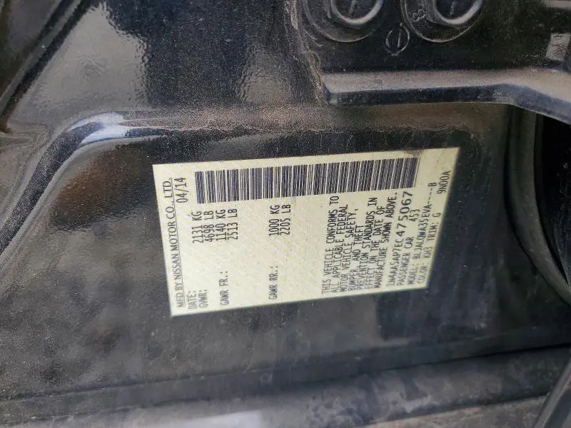 2014 NISSAN MAXIMA 3.5 S  