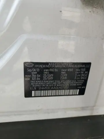 2020 HYUNDAI SANTA FE SEL  