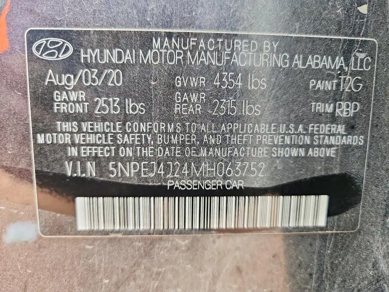 2021 HYUNDAI SONATA SEL PLUS  