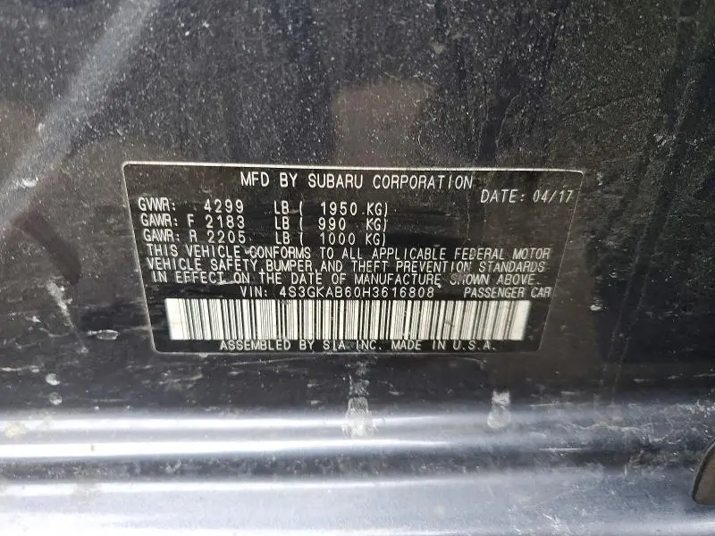 2017 SUBARU IMPREZA PREMIUM  