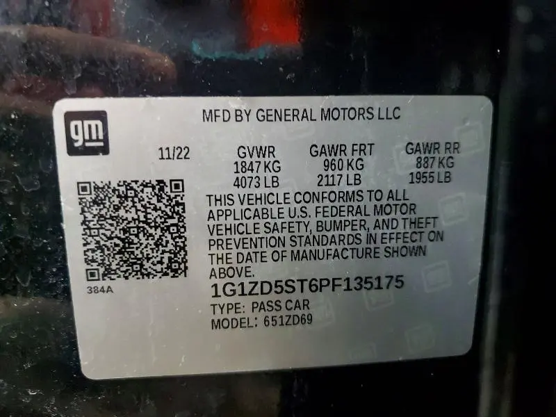 2023 CHEVROLET MALIBU LT  