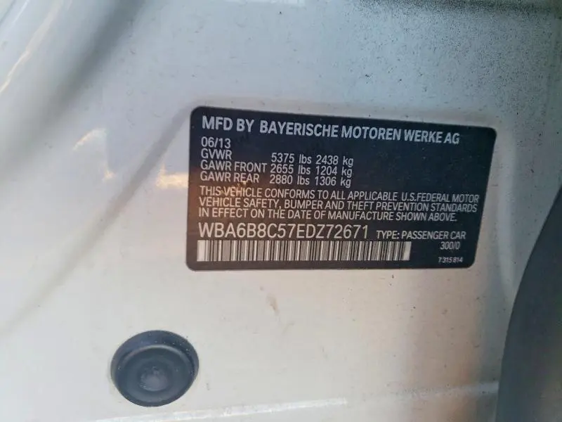 2014 BMW 640 XI GRAN COUPE  