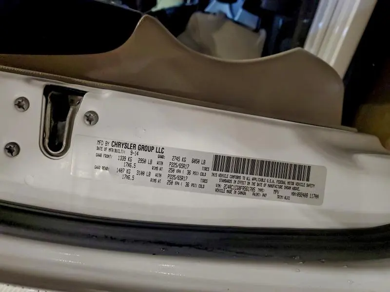 2015 CHRYSLER TOWN & COUNTRY TOURING L  