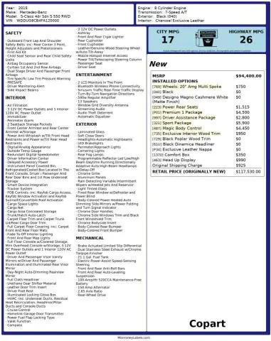 2015 MERCEDES-BENZ S 550  