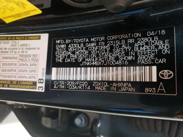 2018 TOYOTA C-HR XLE