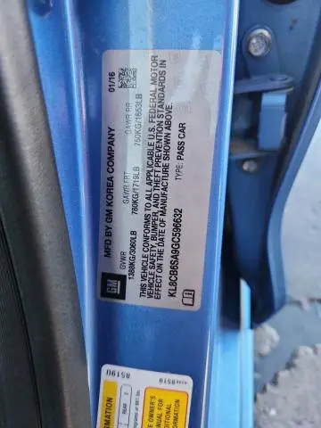 2016 CHEVROLET SPARK LS  