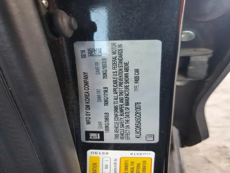 2016 CHEVROLET SPARK 1LT  