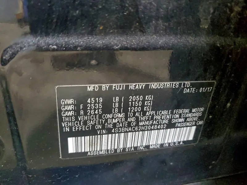 2017 SUBARU LEGACY 2.5I PREMIUM  