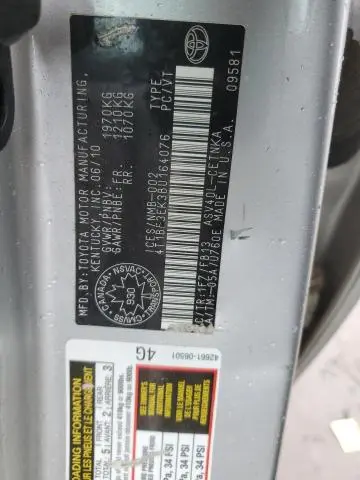 2011 TOYOTA CAMRY BASE  