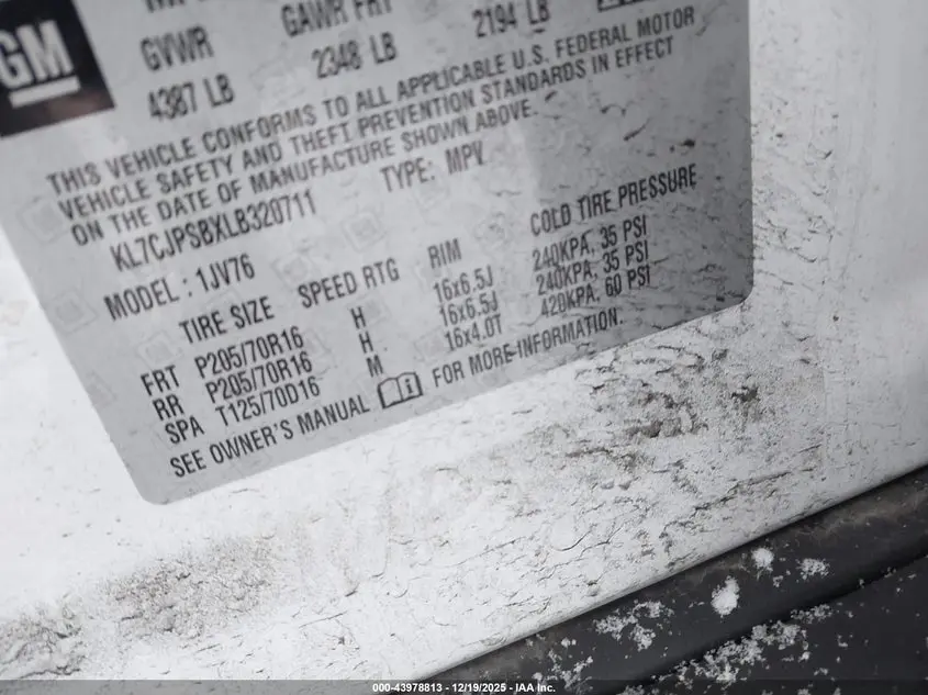 2020 CHEVROLET TRAX AWD LT