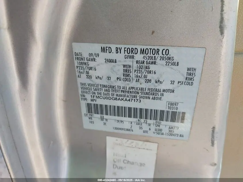 2010 FORD ESCAPE XLT