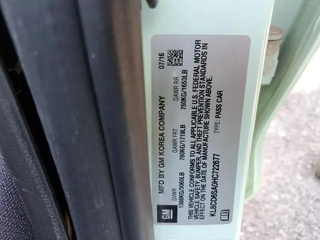 2017 CHEVROLET SPARK 1LT  