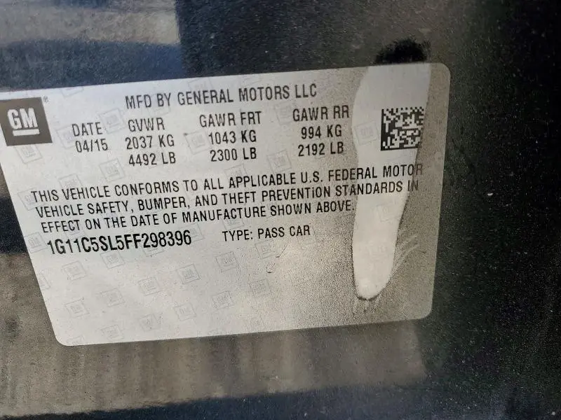 2015 CHEVROLET MALIBU 1LT  