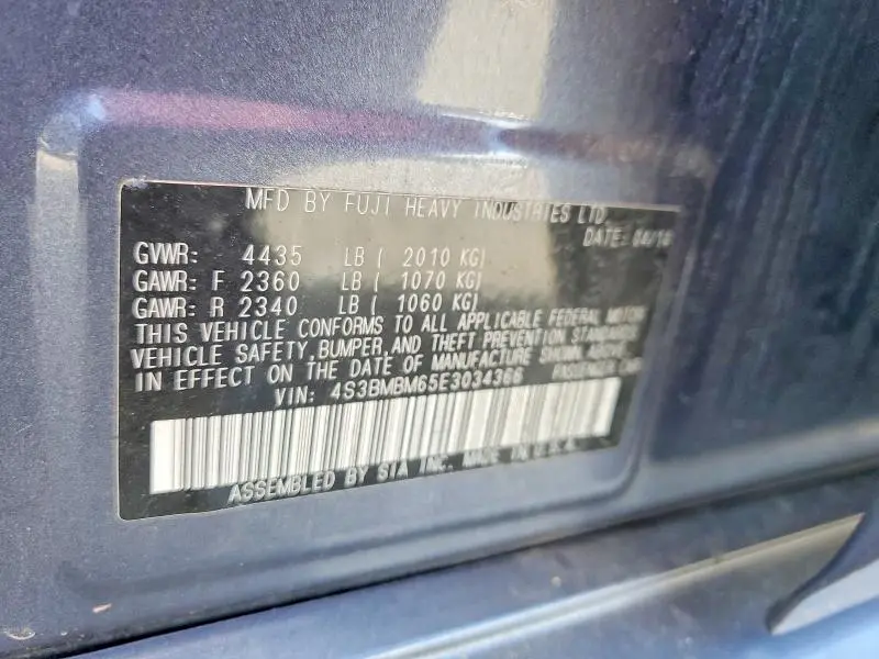 2014 SUBARU LEGACY 2.5I LIMITED  