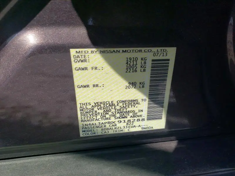 2013 NISSAN ALTIMA 2.5  
