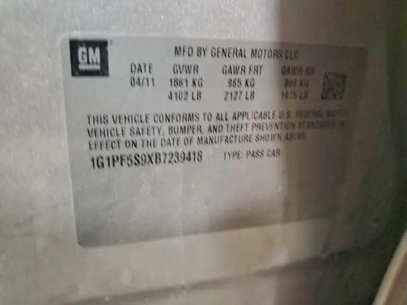 2011 CHEVROLET CRUZE LT  