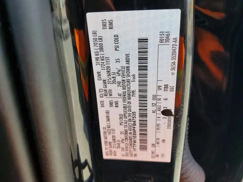 2023 FORD F150 SUPERCREW  