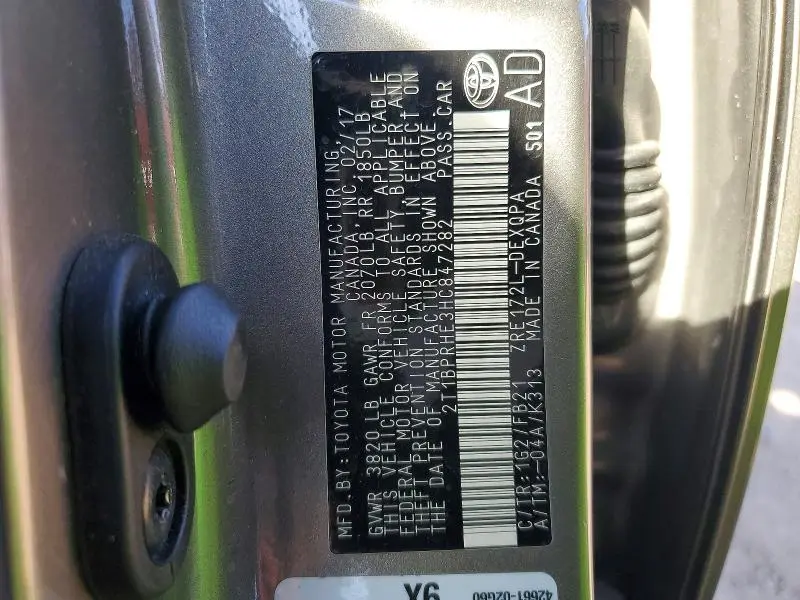 2017 TOYOTA COROLLA LE ECO  