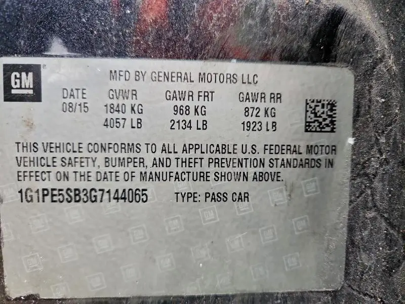 2016 CHEVROLET CRUZE LIMITED LT  