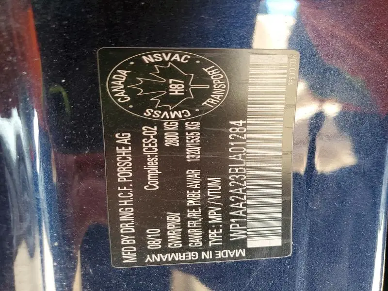 2011 PORSCHE CAYENNE   