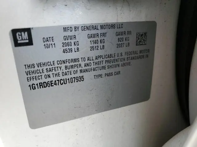 2012 CHEVROLET VOLT   