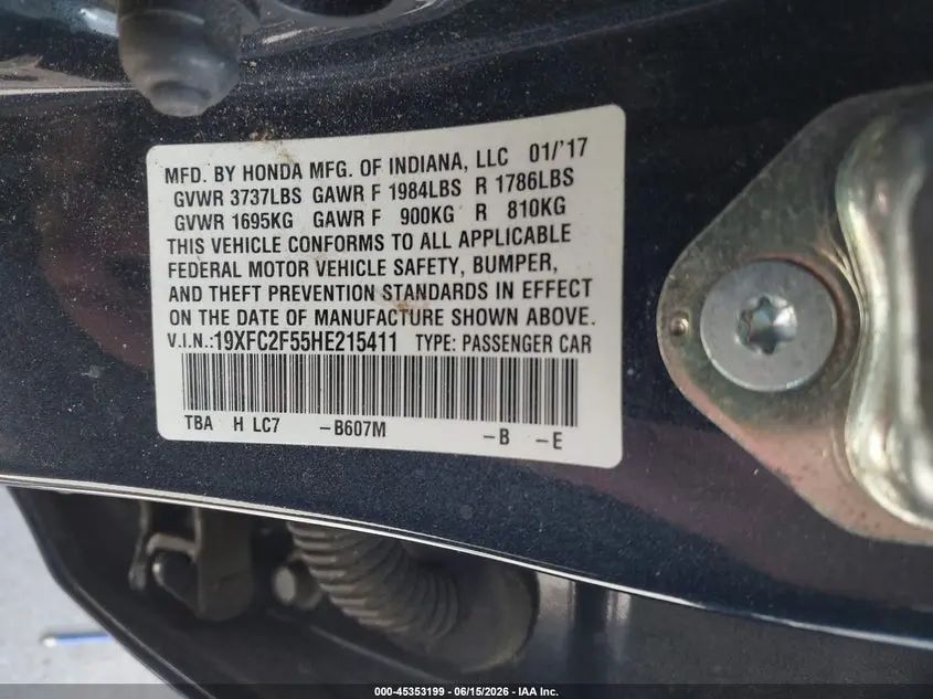 2017 HONDA CIVIC LX