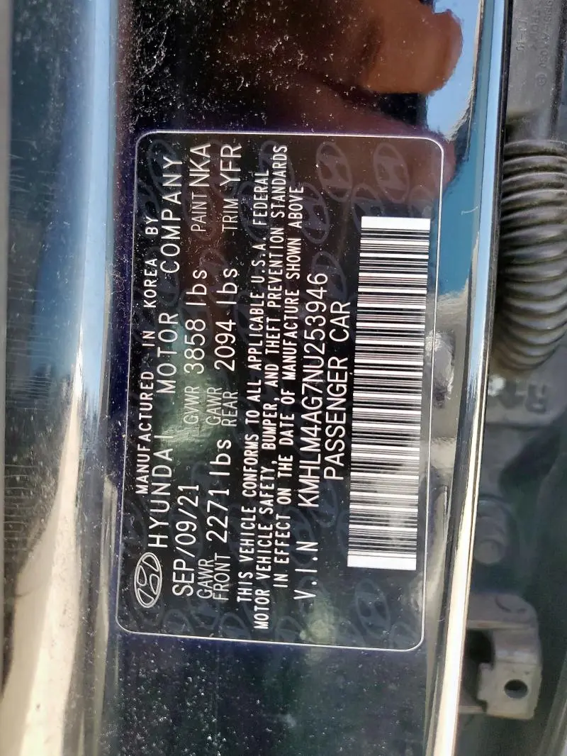 2022 HYUNDAI ELANTRA SEL  