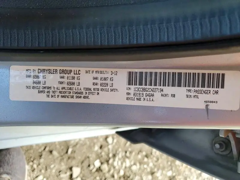 2012 CHRYSLER 200 TOURING  