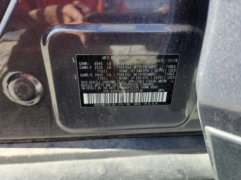 2019 SUBARU OUTBACK 2.5I PREMIUM  