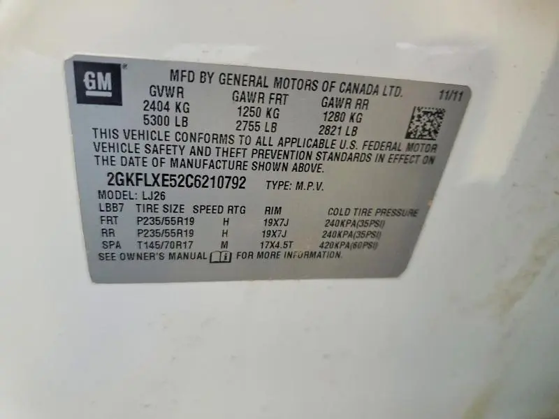 2012 GMC TERRAIN SLT  