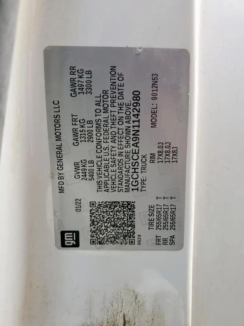 2022 CHEVROLET COLORADO LT  