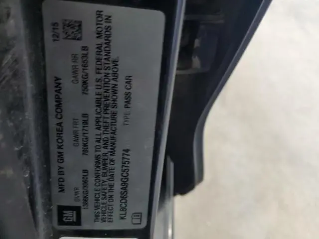 2016 CHEVROLET SPARK 1LT  
