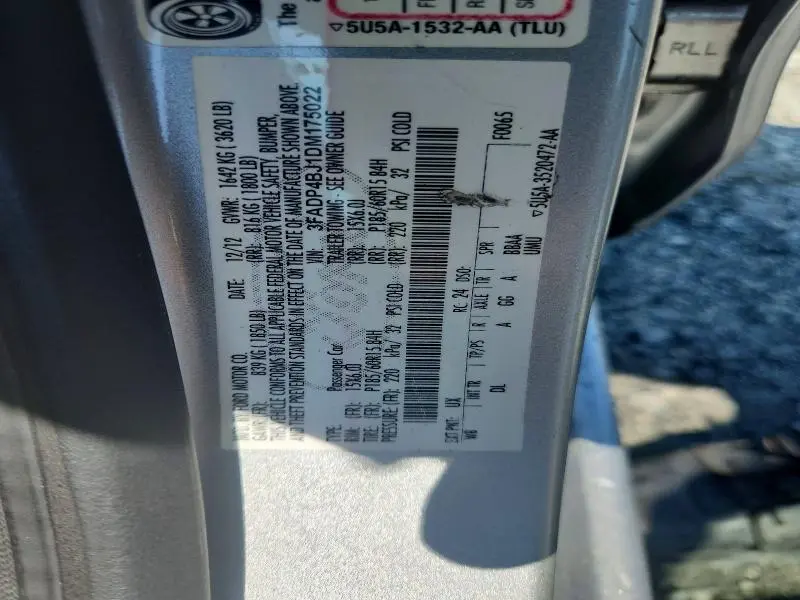 2013 FORD FIESTA SE  