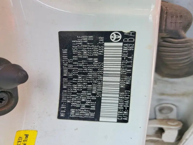 2016 TOYOTA COROLLA L  