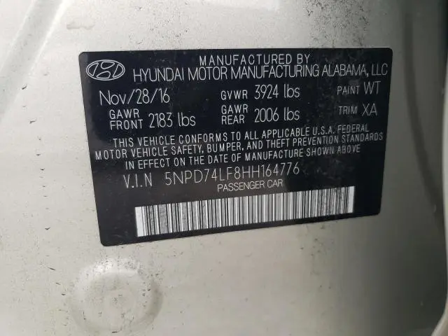 2017 HYUNDAI ELANTRA SE  