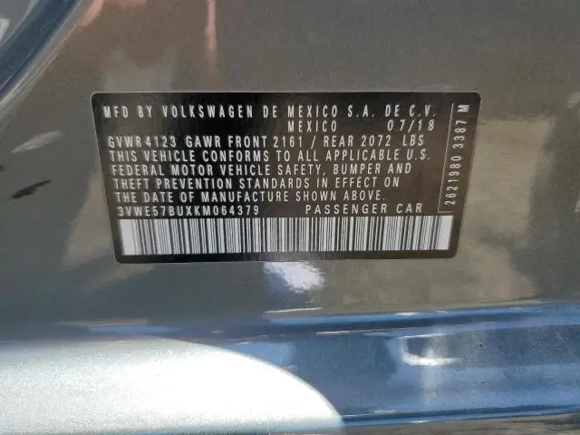 2019 VOLKSWAGEN JETTA SEL  