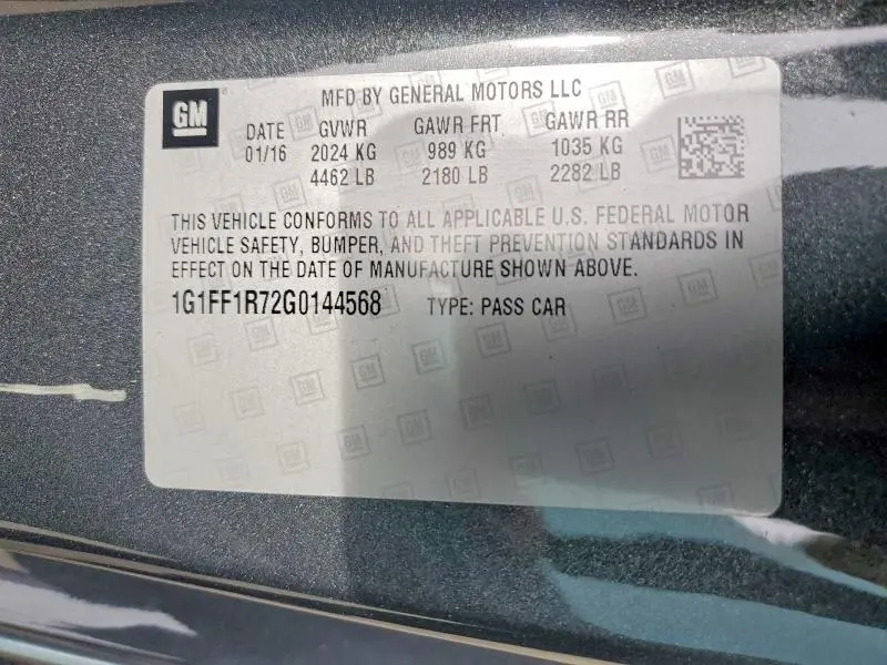 2016 CHEVROLET CAMARO SS  