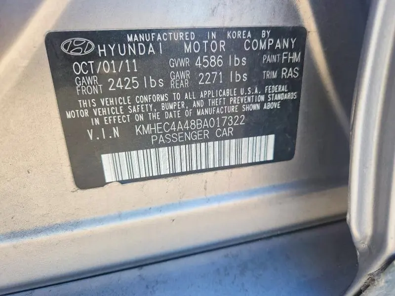 2011 HYUNDAI SONATA HYBRID  