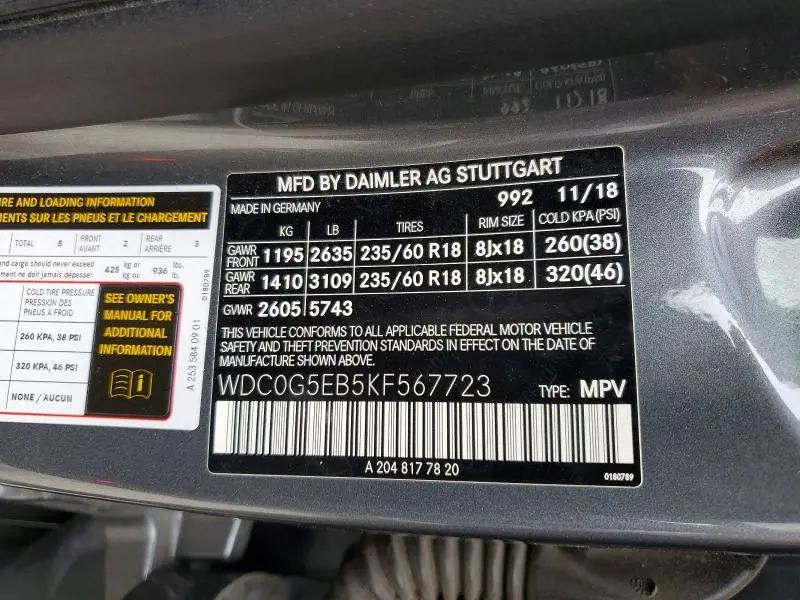 2019 MERCEDES-BENZ GLC 350E  