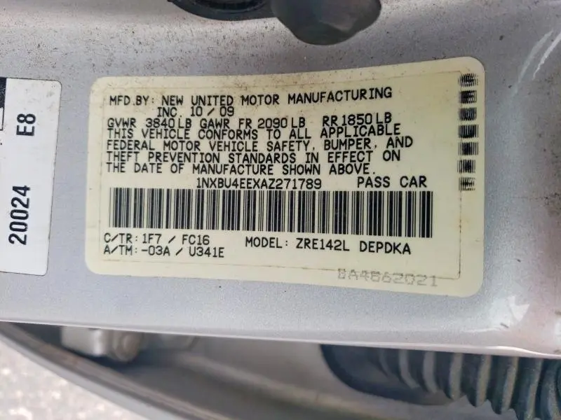 2010 TOYOTA COROLLA LE  