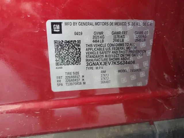 2019 CHEVROLET EQUINOX LT  