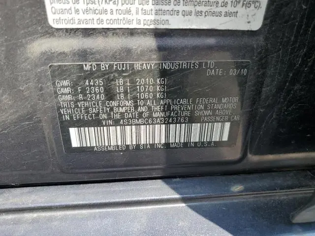 2010 SUBARU LEGACY 2.5I PREMIUM  