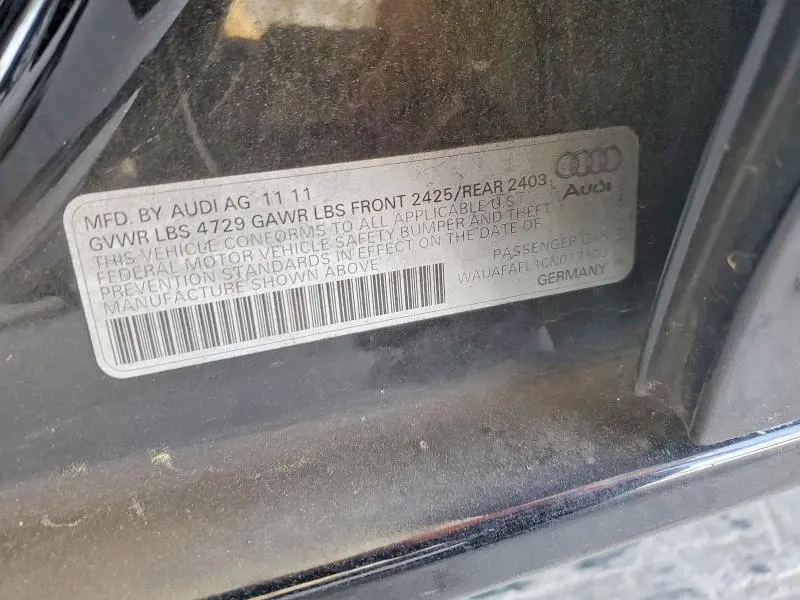 2012 AUDI A4 PREMIUM  