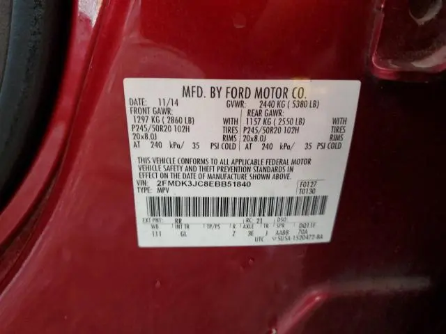 2014 FORD EDGE SEL  