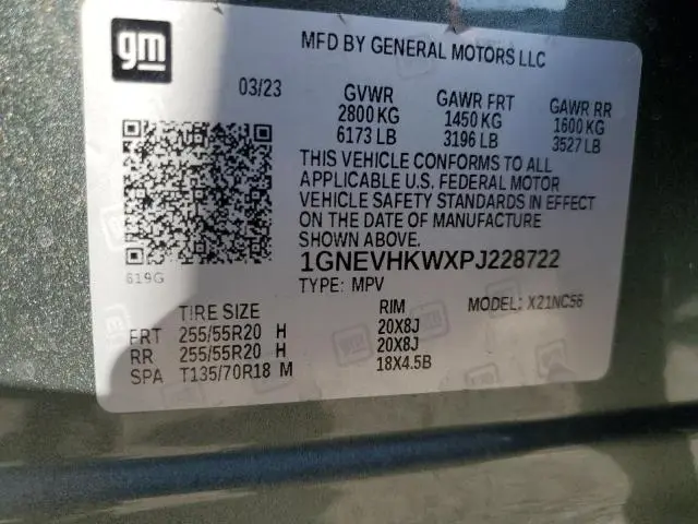 2023 CHEVROLET TRAVERSE LT  