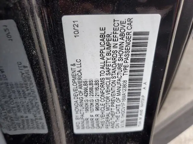 2021 HONDA ACCORD LX  